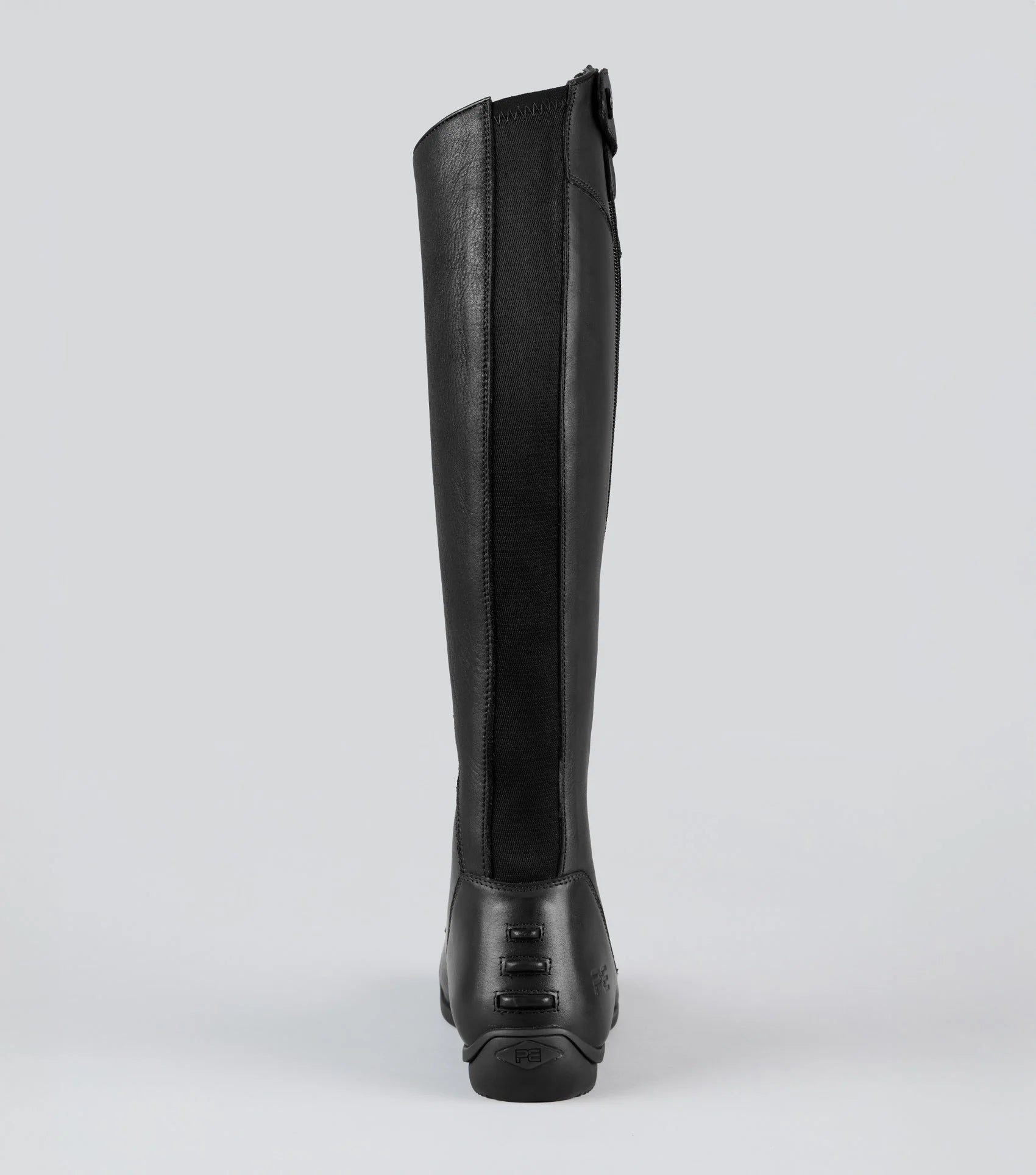 Premier Equine Cedo Women's Leather Tall Riding Boots - Back View. Equestrian Field Boots, Black Leather, Women's Riding Footwear.