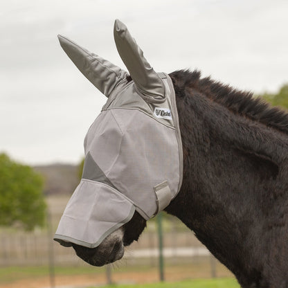 Cashel Donkey Fly Mask Long Ears - Protective Mesh Horse Mask for Fly Control & Sun Protection
