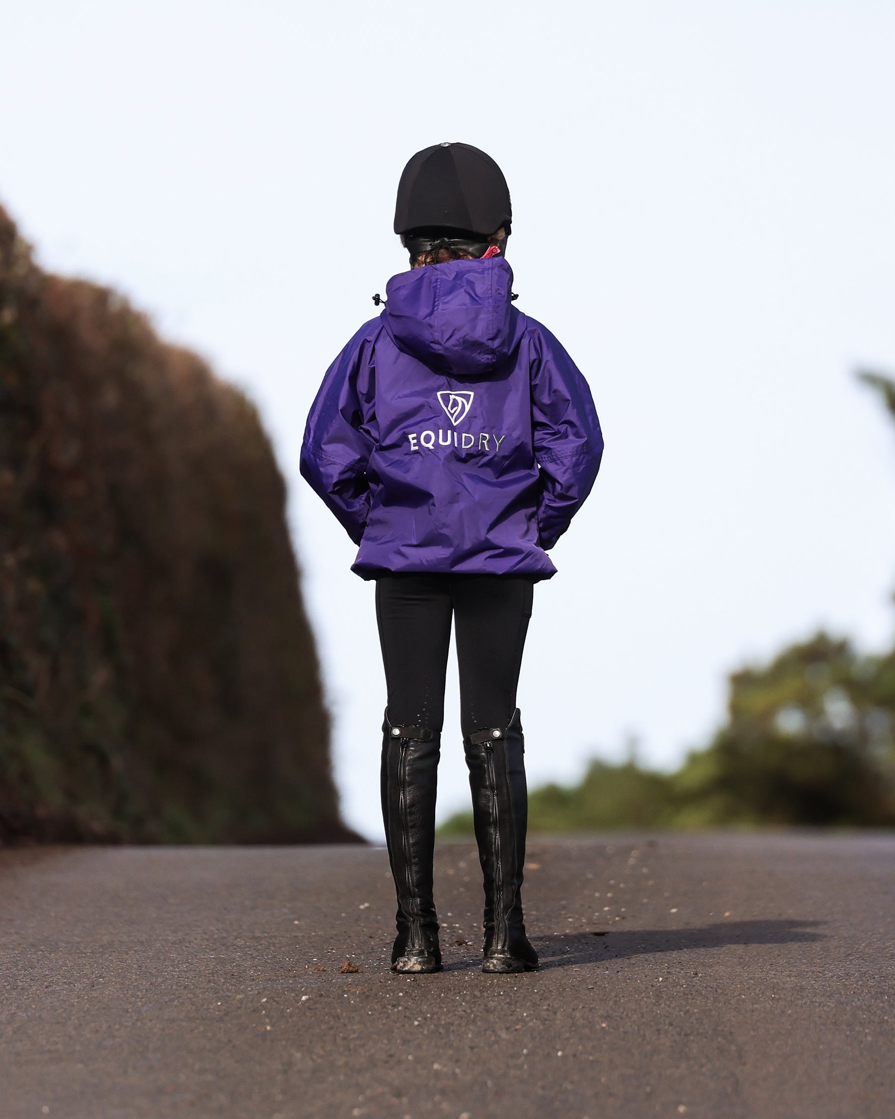 EQUIDRY Shortie Children's Thin Fleece Purple