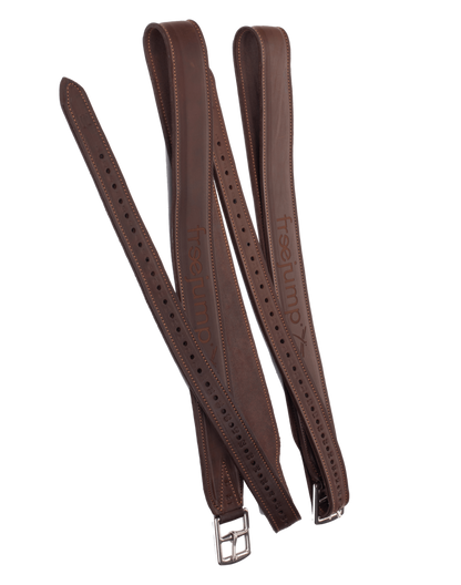 FREEJUMP Stirrup Leathers Classic Wide Brown | Equestrian Equipment | Comfort & Stability | Horse Riding Gear