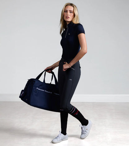 Premier Equine Coco riding breeches. Equestrian fashion for women. Anthracite riding pants.