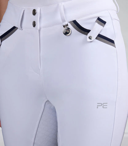 Premier Equine Coco Novo White Riding Breeches: Women's Full Seat Competition Breeches. Shop now at Equiflair!