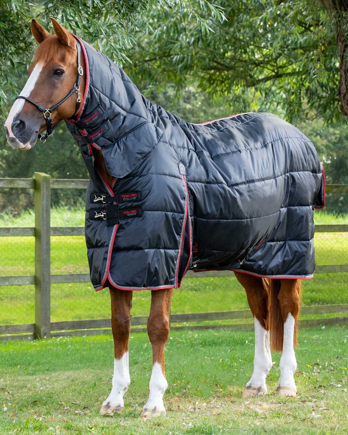 Premier Equine Combo Stable Rug 400g Black: Quilted Horse Rug for Warmth & Comfort
