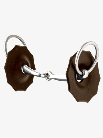 LEMIEUX Contoured Rubber Bit Guards - Brown - Horse Bit Pinch Protection, Comfortable, Equiflair