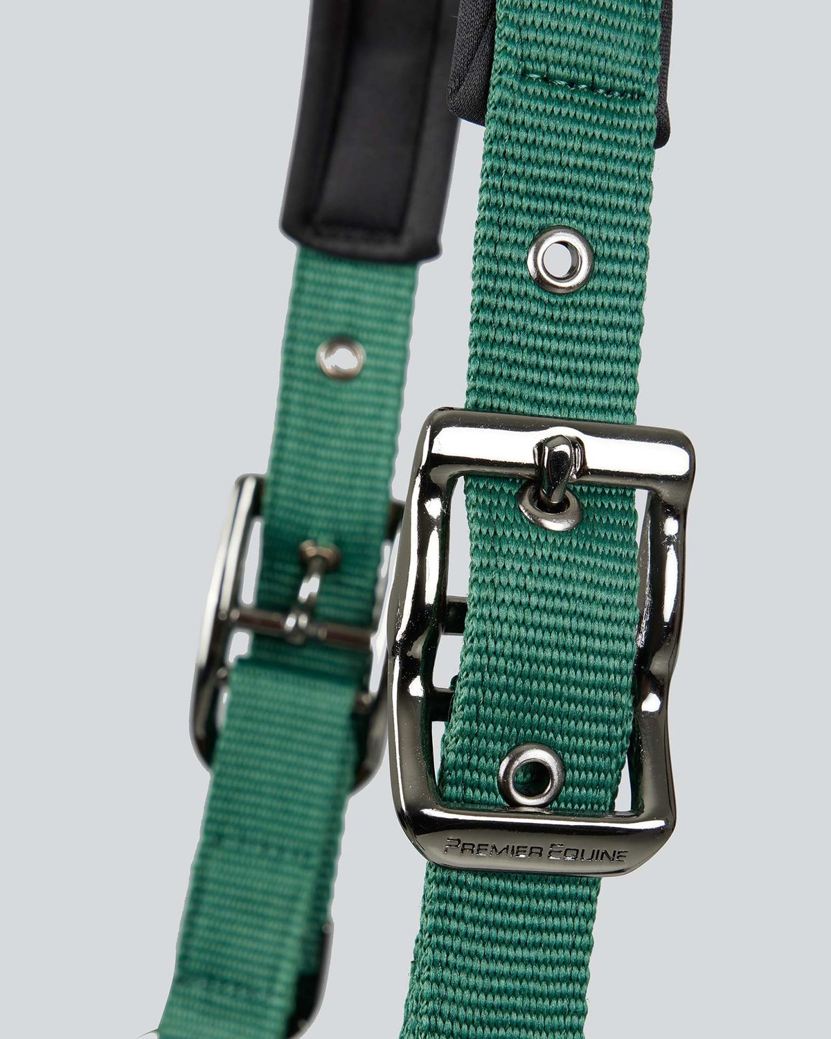Premier Equine Corda Padded Head Collar with Lead Rope Green