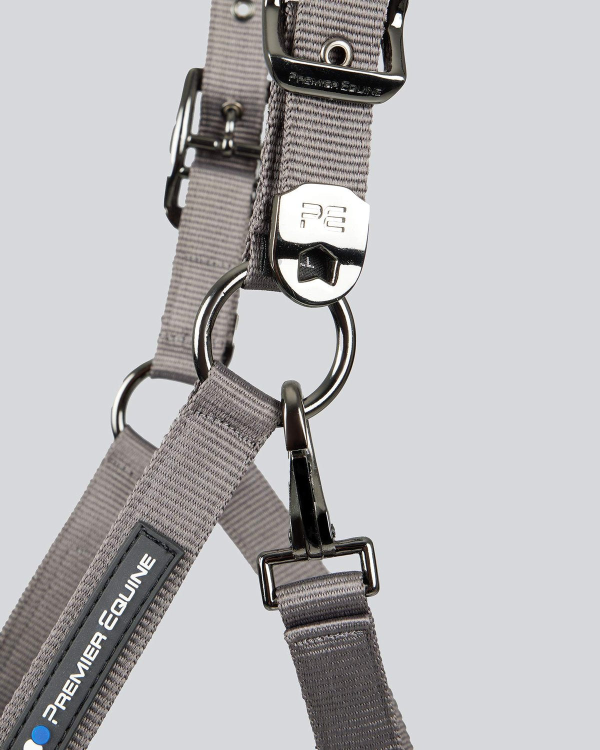 Premier Equine Corda Padded Head Collar with Lead Rope Grey