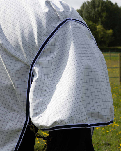 PREMIER EQUINE COTONE Stable Sheet - White/Navy Check - Horse Blanket
