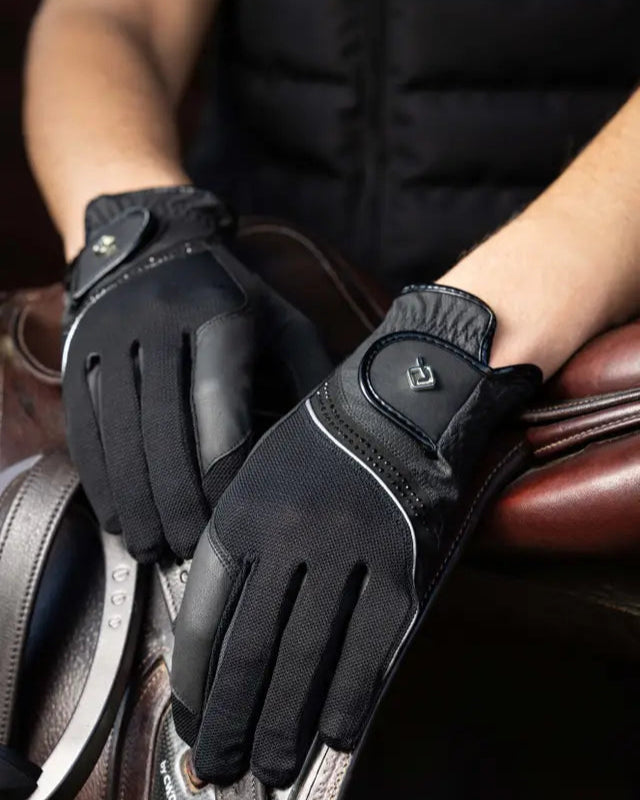 LEMIEUX CRYSTAL GLOVES BLACK - Riding Gloves | Equiflair Saddlery