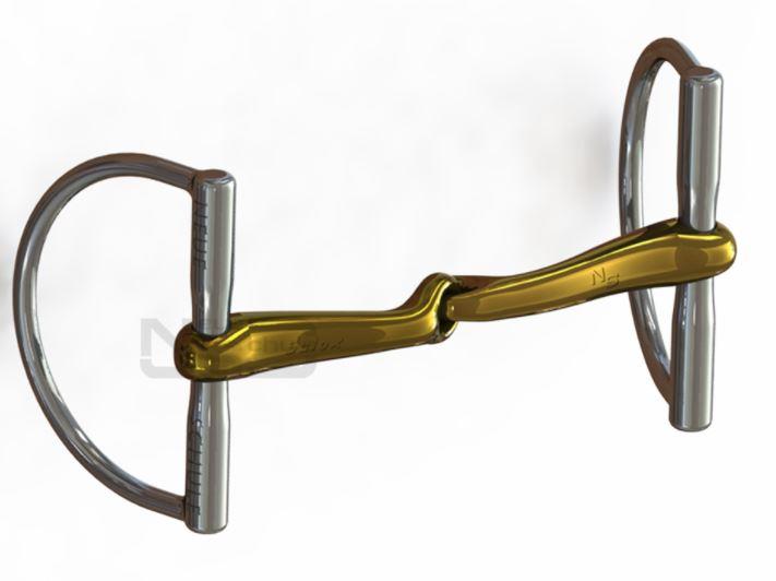 NEUE SCHULE Demi-Anky Hunter-D Ring Horse Bit | Ergonomic Single Jointed Snaffle for Directional Control