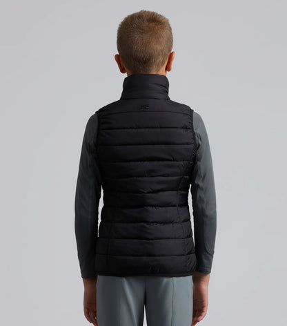 Premier Equine Dante Junior Black Riding Gilet - Children's Equestrian Vest Back View