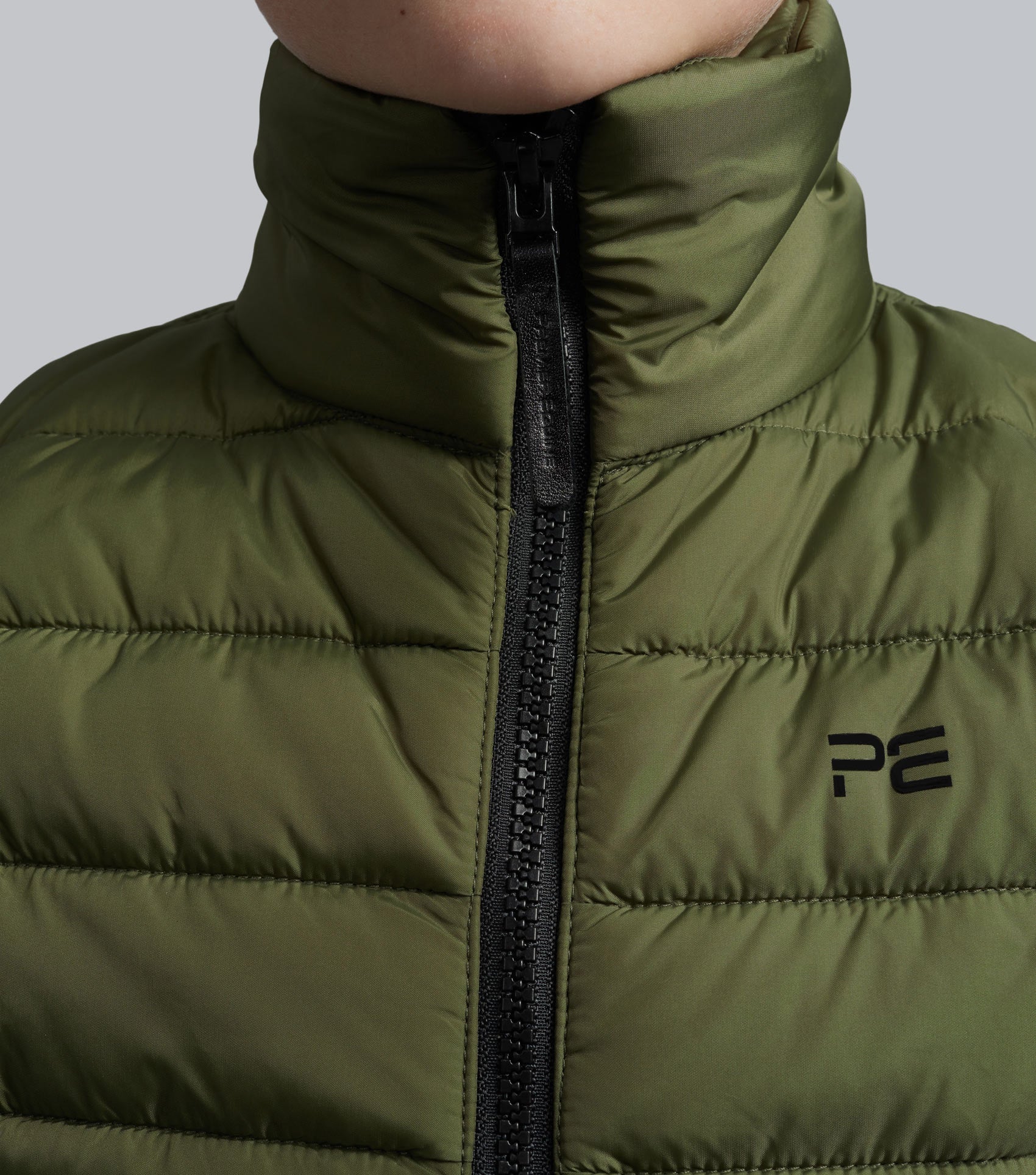 PREMIER EQUINE Junior Olive Riding Gilet - Unisex Padded Vest for Kids