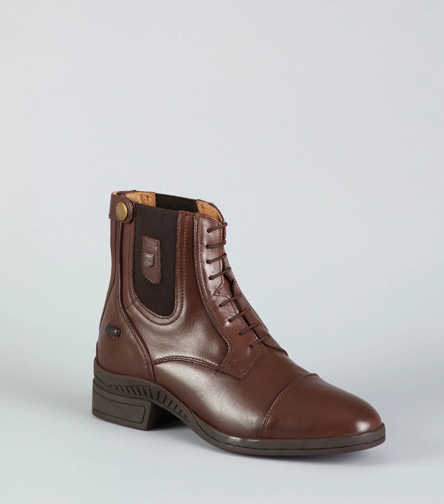 Premier Equine Denver Ladies Leather Riding Boot Brown. Equestrian Paddock Boot