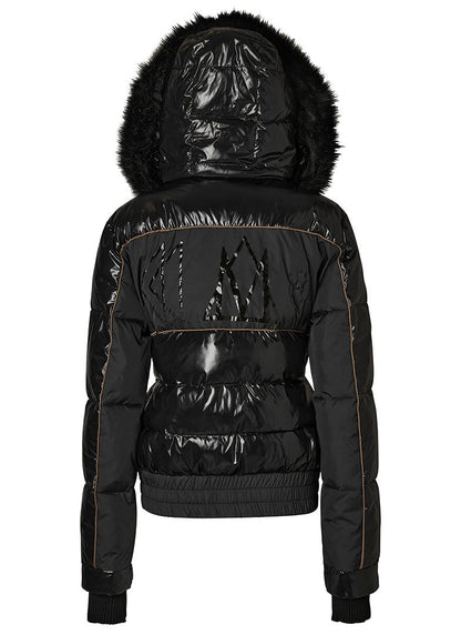 MOUNTAIN HORSE DIAMOND Jacket Black - Padded Winter Coat with Fur Hood | Equiflair