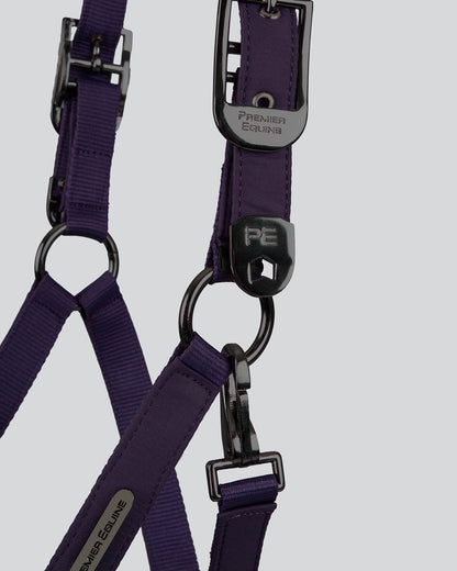 Premier Equine Duco Padded Head Collar with Lead Rope Grape
