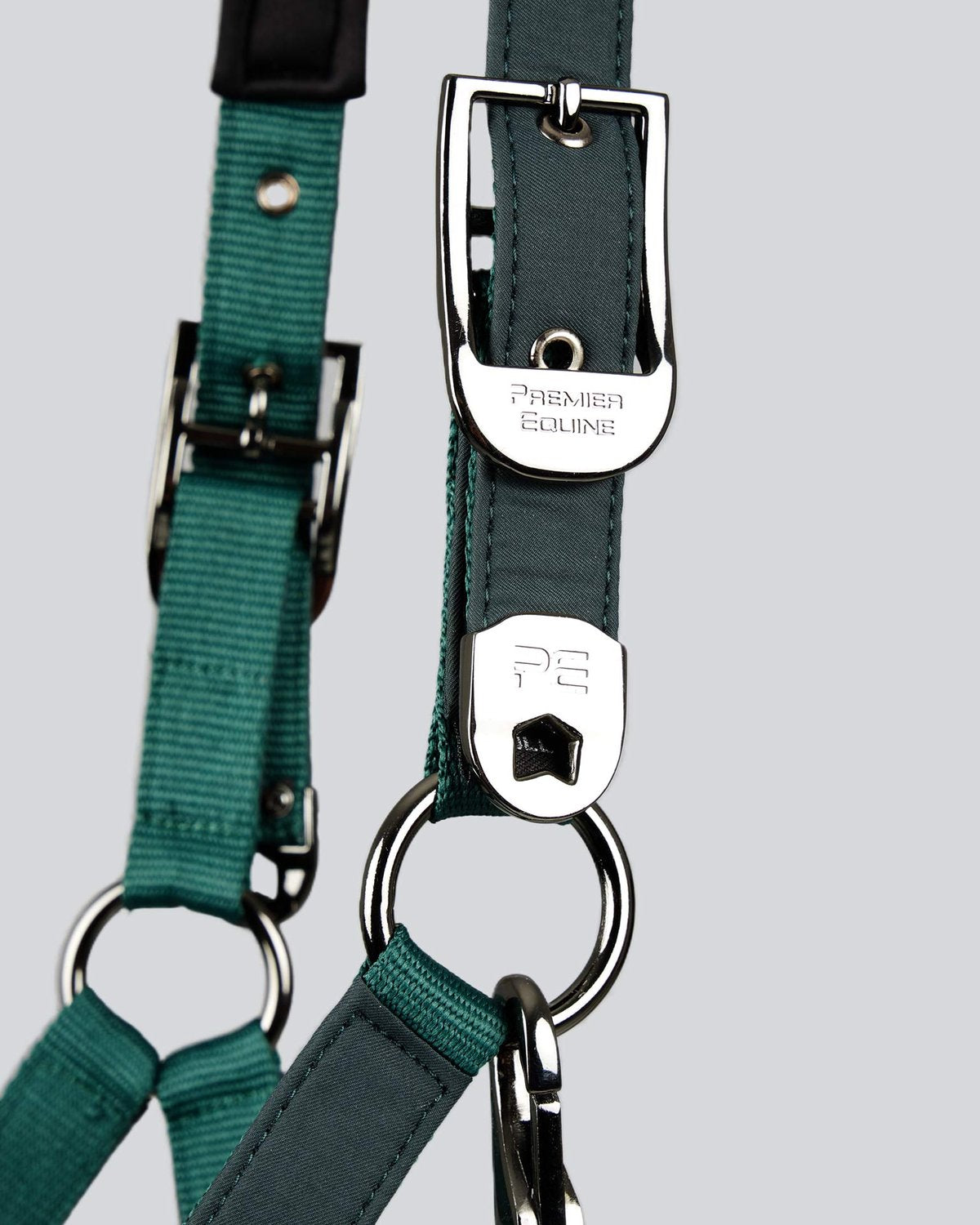 Premier Equine Duco Padded Head Collar with Lead Rope Green