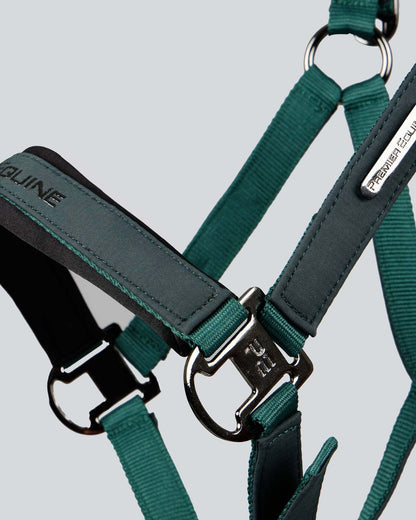 Premier Equine Duco Padded Head Collar with Lead Rope Green