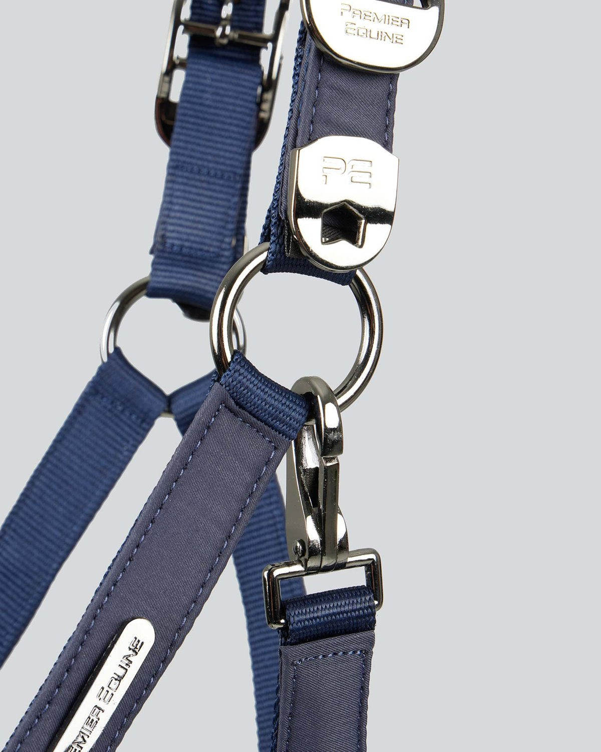 Premier Equine Duco Padded Head Collar with Lead Rope Navy