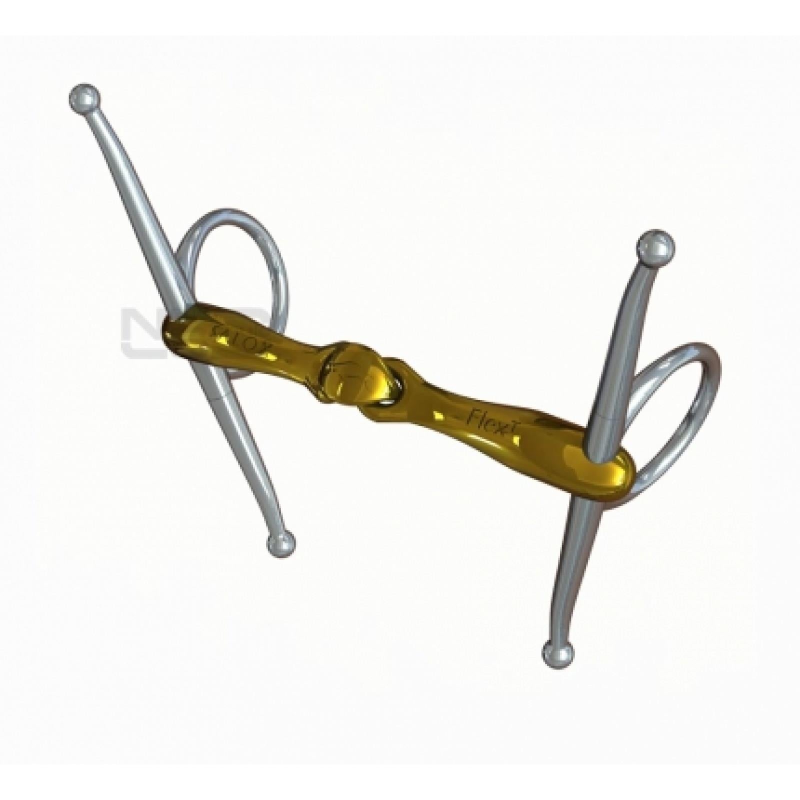 Neue Schule Turtle Tactio Full Cheek Bit - Double Jointed, Salox Mouthpiece - Horse Bit for Sensitive Horses