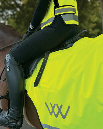 Woof Wear Hi Vis Exercise Sheet - Horse Riding Safety in Yellow: High Visibility, Reflective, Waterproof, Breathable
