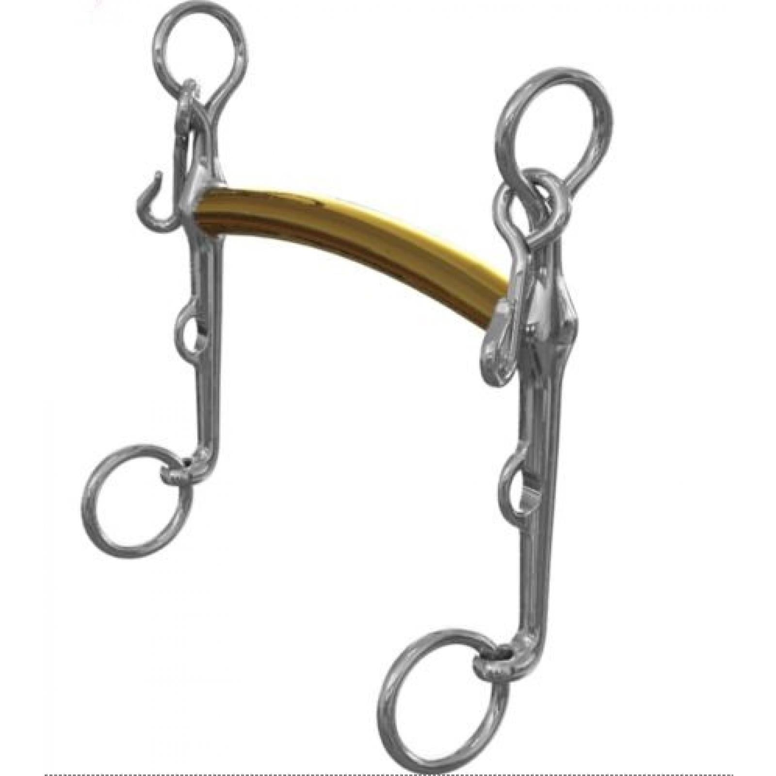 NEUE SCHULE Thoroughbred Weymouth Bit - Salox Mouthpiece, Stainless Steel Horse Bit for Sensitive Bars