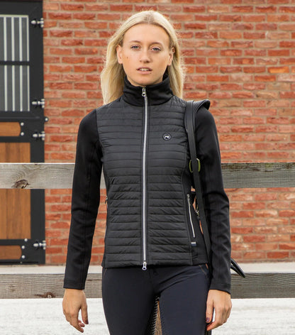PREMIER EQUINE Elena Ladies Hybrid Riding Jacket in Black: Quilted, Technical Equestrian Apparel for Women
