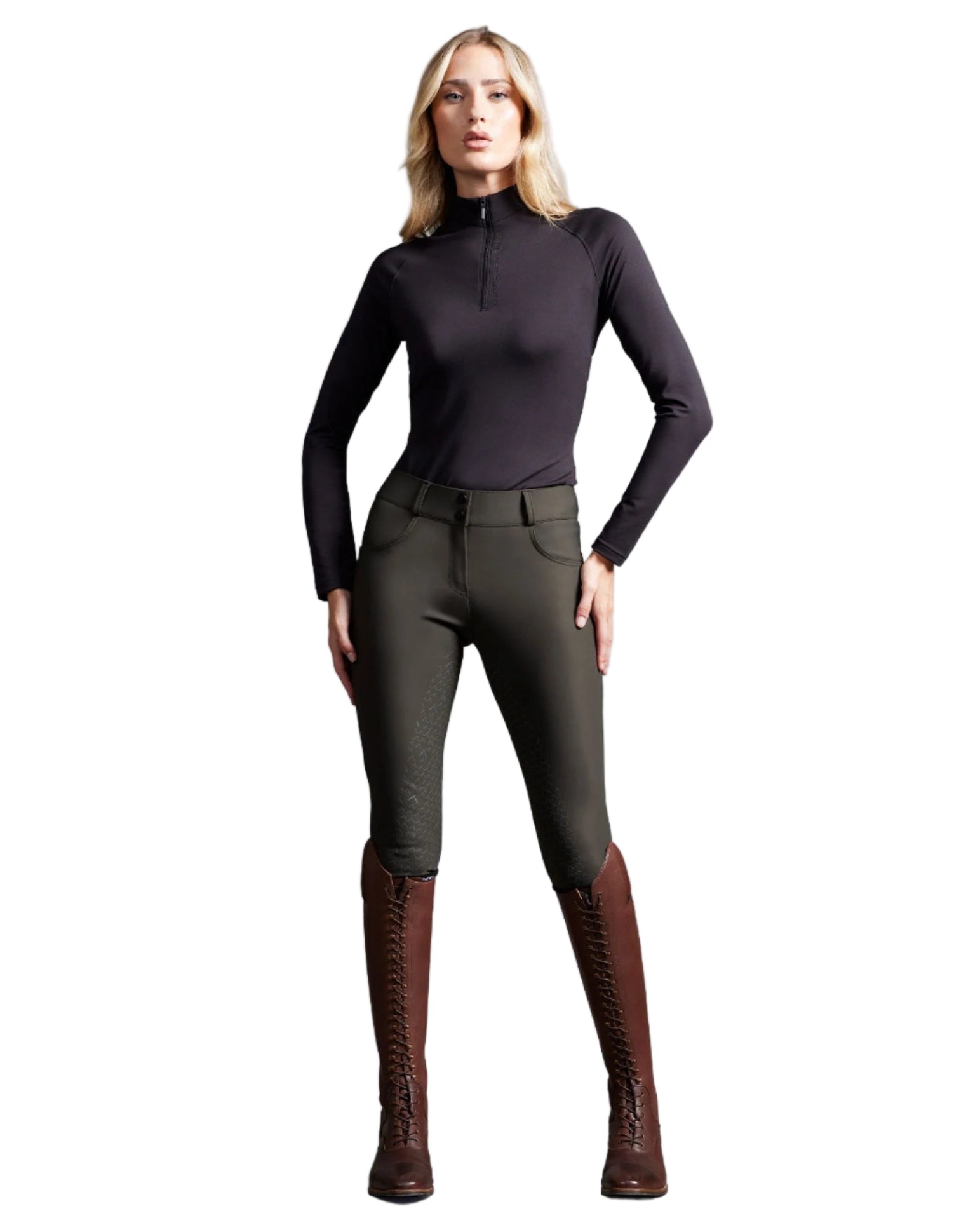 Premier Equine Elixir Women's Gel Full Seat Riding Breeches Mosswood - Riding Legwear Clothing…