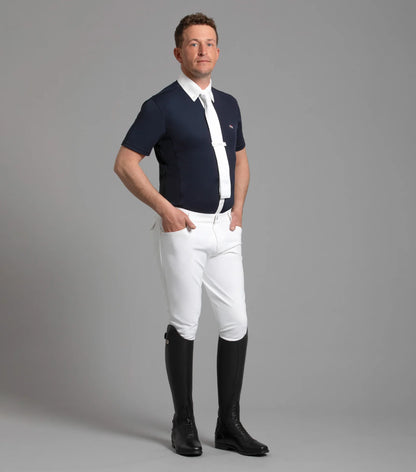 Men's Equestrian Breeches: Premier Equine Emilio White Riding Pants for Horse Riding Competitions - Equiflair