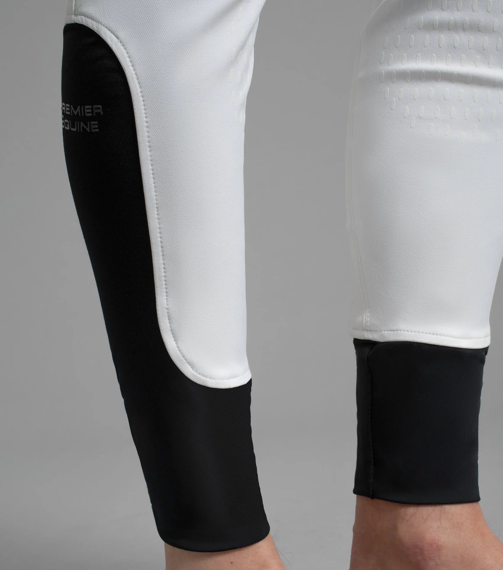 Premier Equine Emilio Men's White Competition Breeches with Gel Knee Patches - Rider Apparel