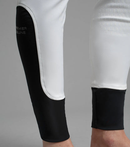 Premier Equine Emilio Men's White Competition Breeches with Gel Knee Patches - Rider Apparel
