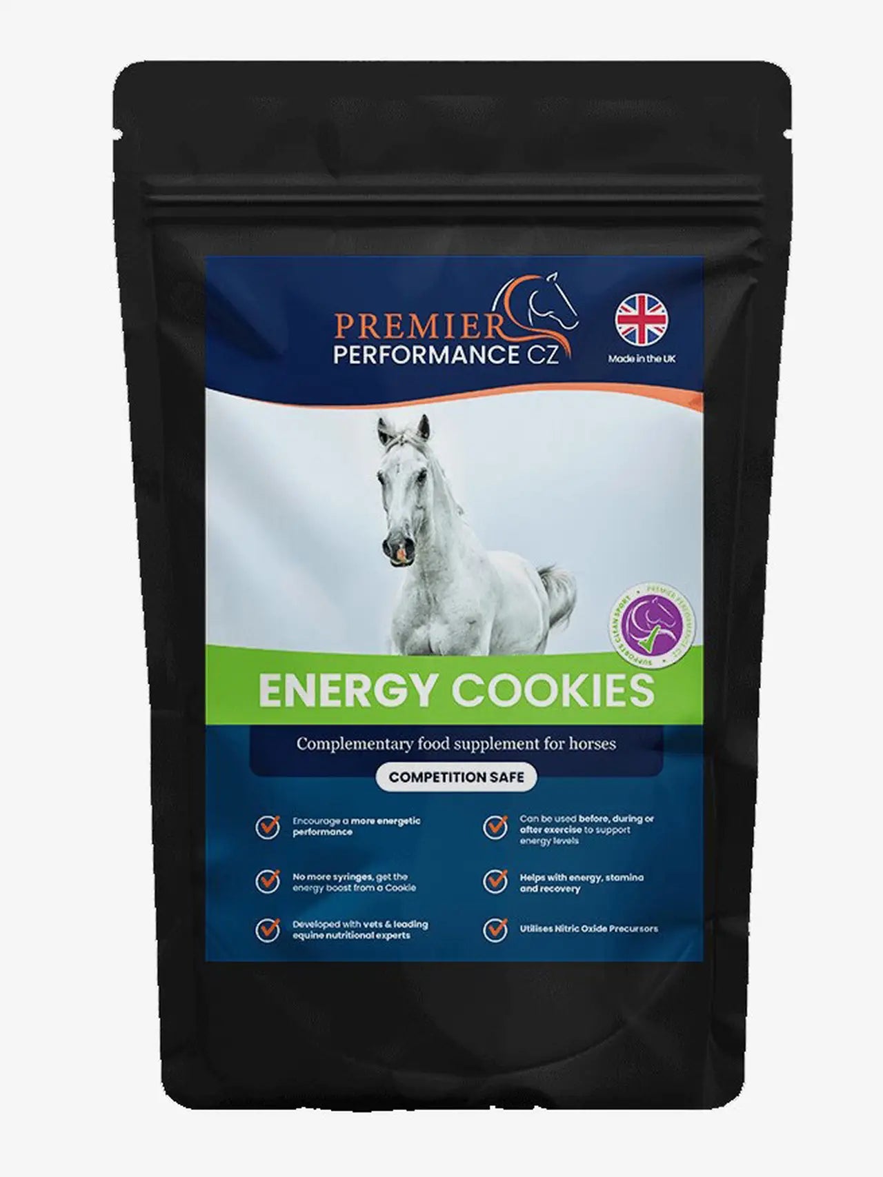 Premier Performance CZ Energy Cookies - Horse Supplement for Energy, Stamina & Recovery