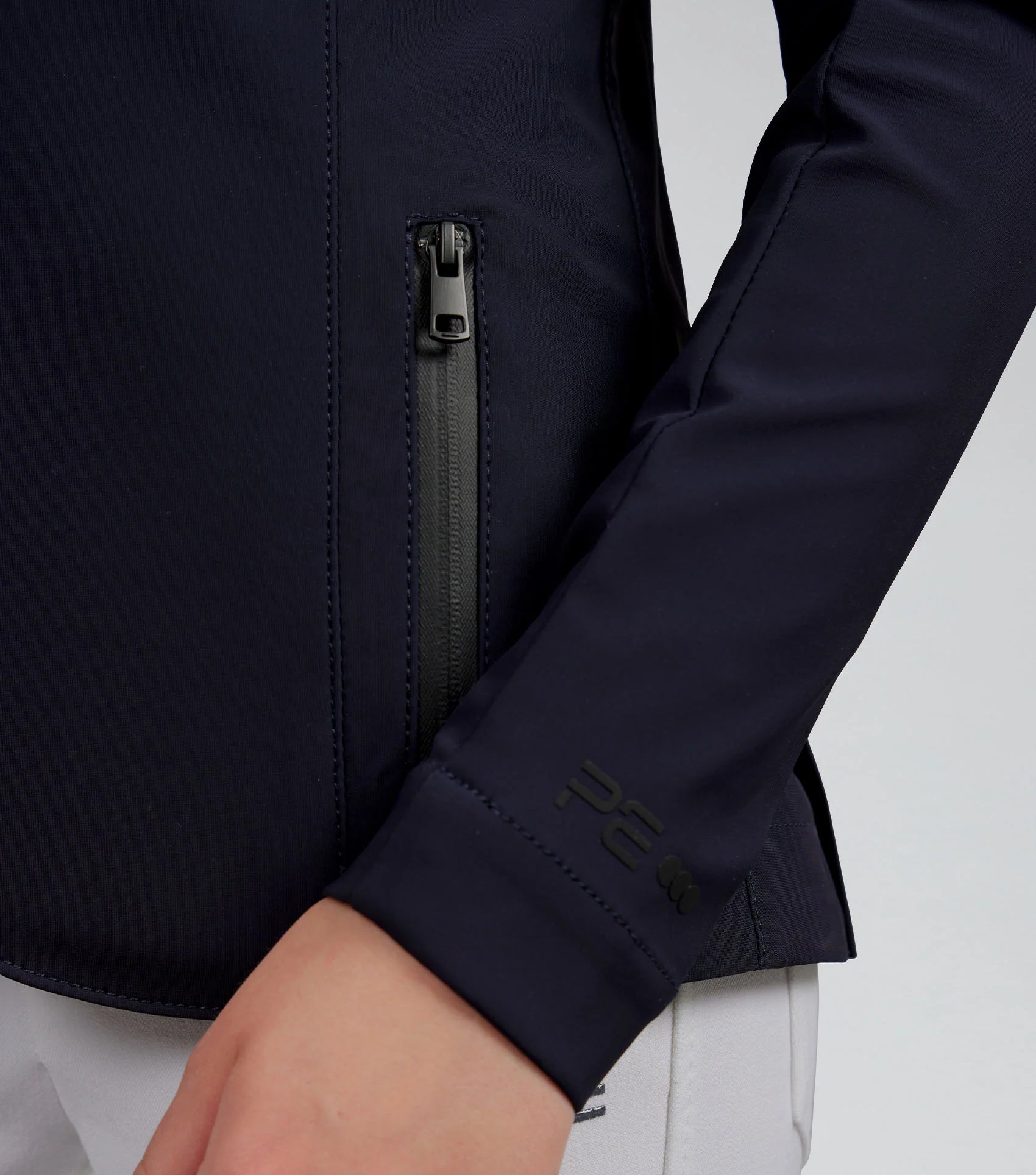 Premier Equine Evinco Girl's Competition Jacket French Navy. Equestrian Show Apparel.