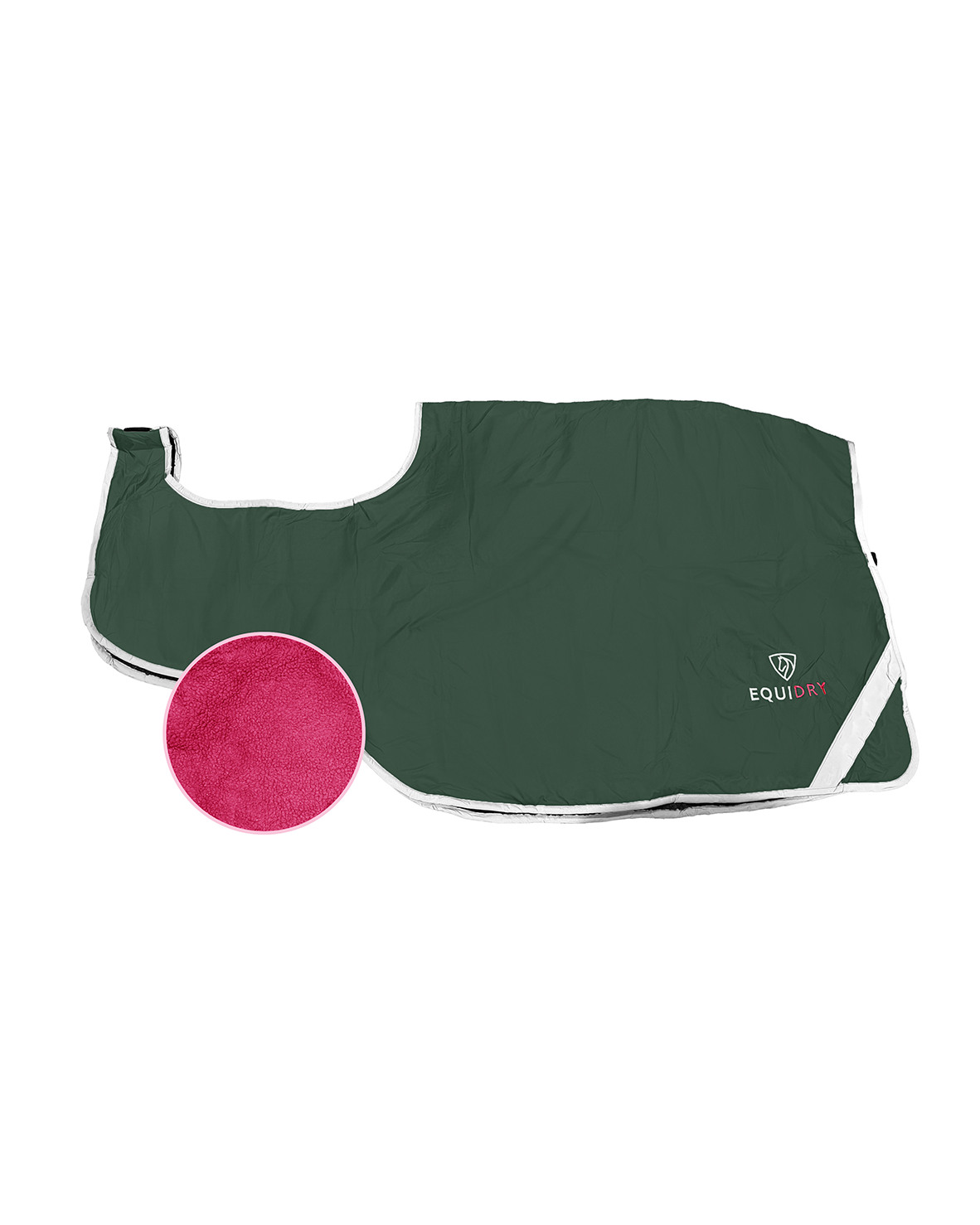 EQUIDRY Waterproof Exercise Sheet Thick Black Forest Green/Peacock Pink