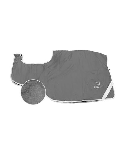 Equidry Grey Waterproof Horse Exercise Sheet - Thick Fleece Lined, Equiflair