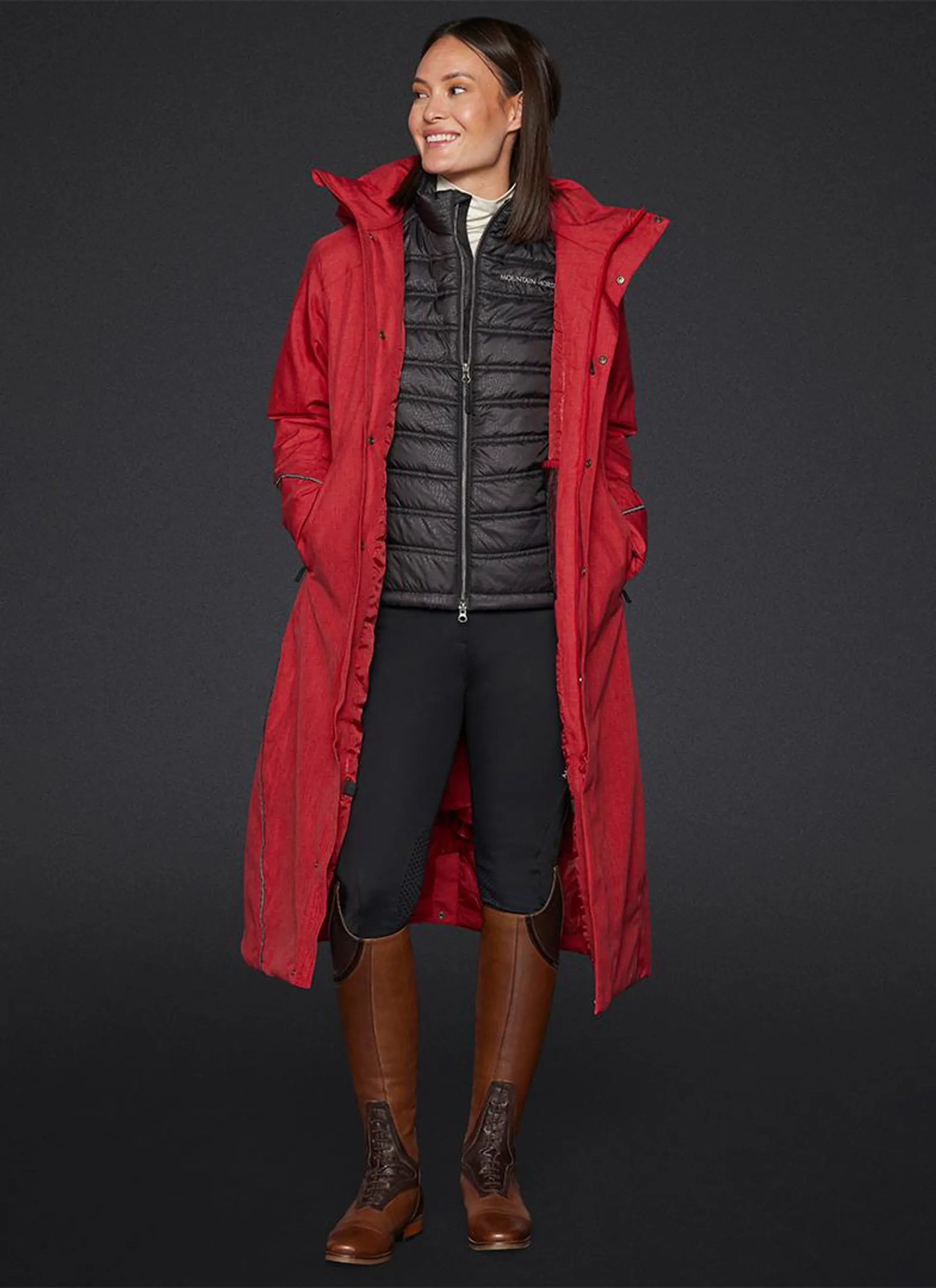 Mountain Horse Felicia Red Waterproof Riding Coat | Equestrian Coat from Equiflair
