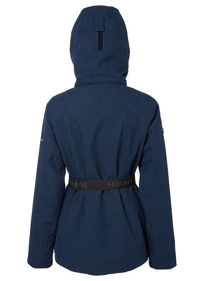 MOUNTAIN HORSE FELICIA Jacket Navy: Water & Windproof, Padded, Detachable Hood, and Optional Belt