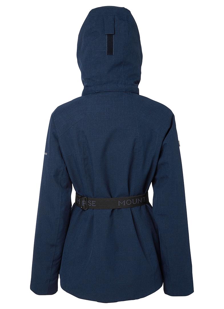 MOUNTAIN HORSE FELICIA Jacket Navy: Water & Windproof, Padded, Detachable Hood, and Optional Belt