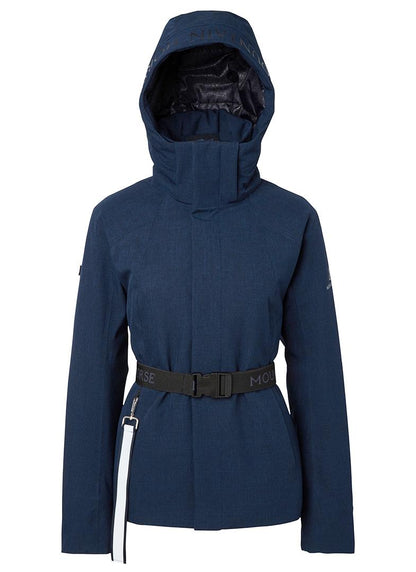 Mountain Horse Felicia Jacket Navy - Women's Waterproof, Windproof Riding Jacket with Hood and Belt