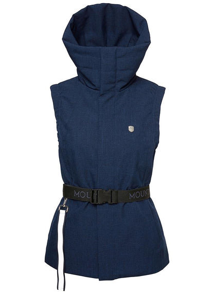 MOUNTAIN HORSE Felicia Vest Navy - Waterproof Padded Vest with Hood, Equestrian Outerwear - Gilet Clothing on-sale XS