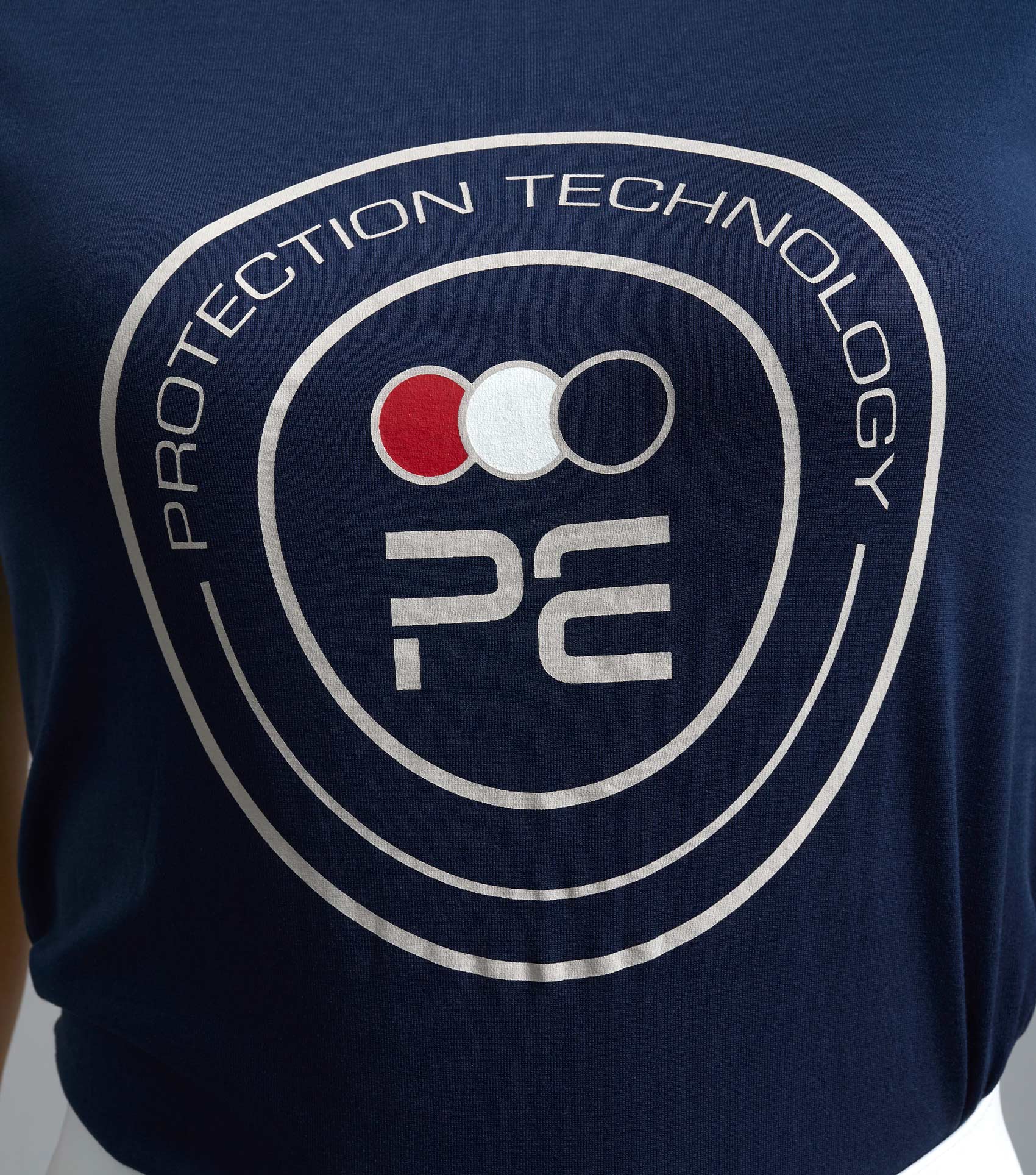 Premier Equine Fiero Ladies Navy Cotton T-Shirt with PE Logo - Stylish Equestrian Apparel