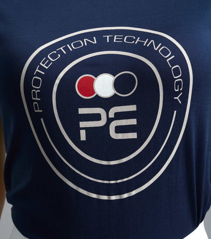 Premier Equine Fiero Ladies Navy Cotton T-Shirt with PE Logo - Stylish Equestrian Apparel