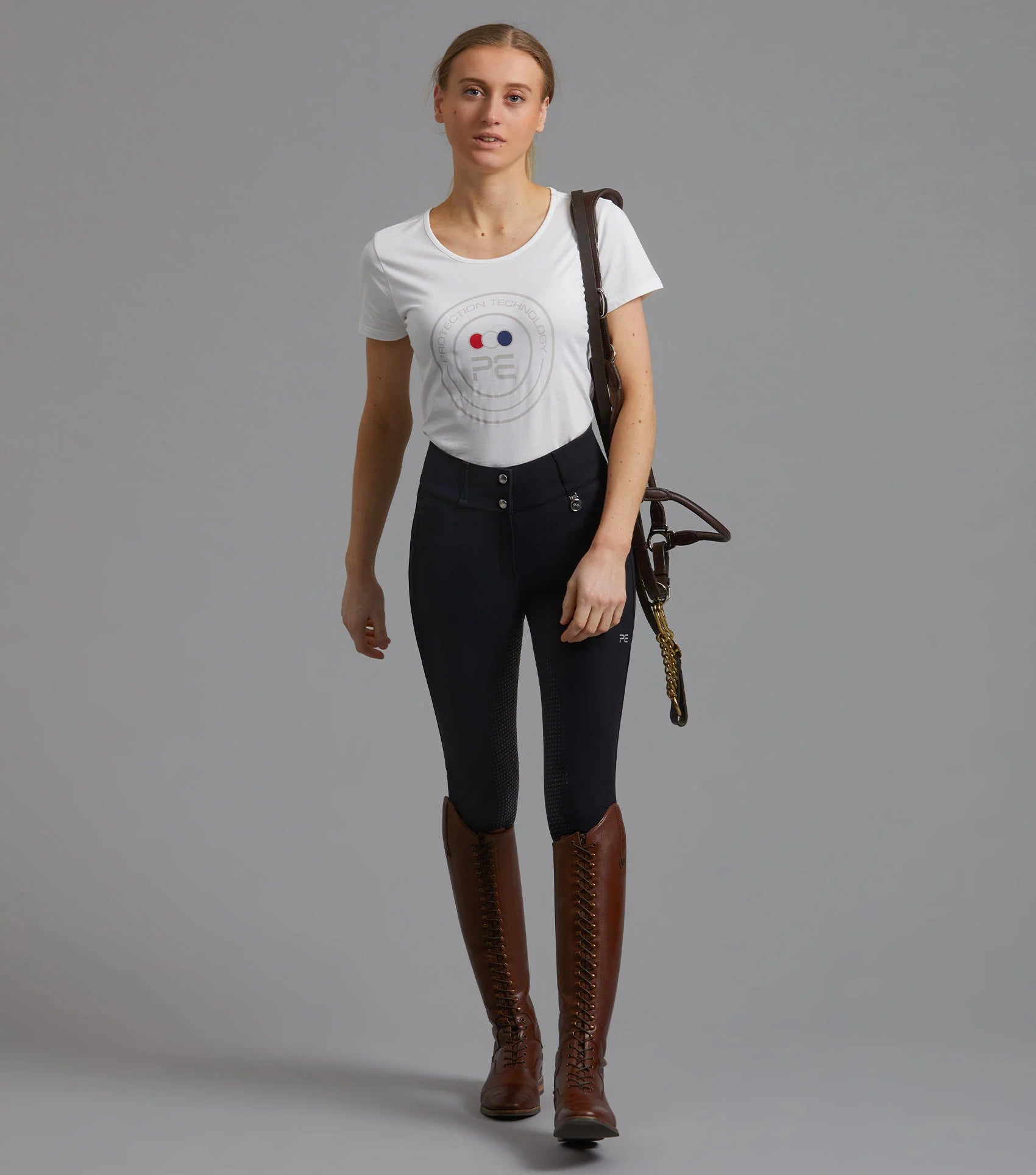 Premier Equine White Cotton T-Shirt for Ladies | Equestrian Riding Wear