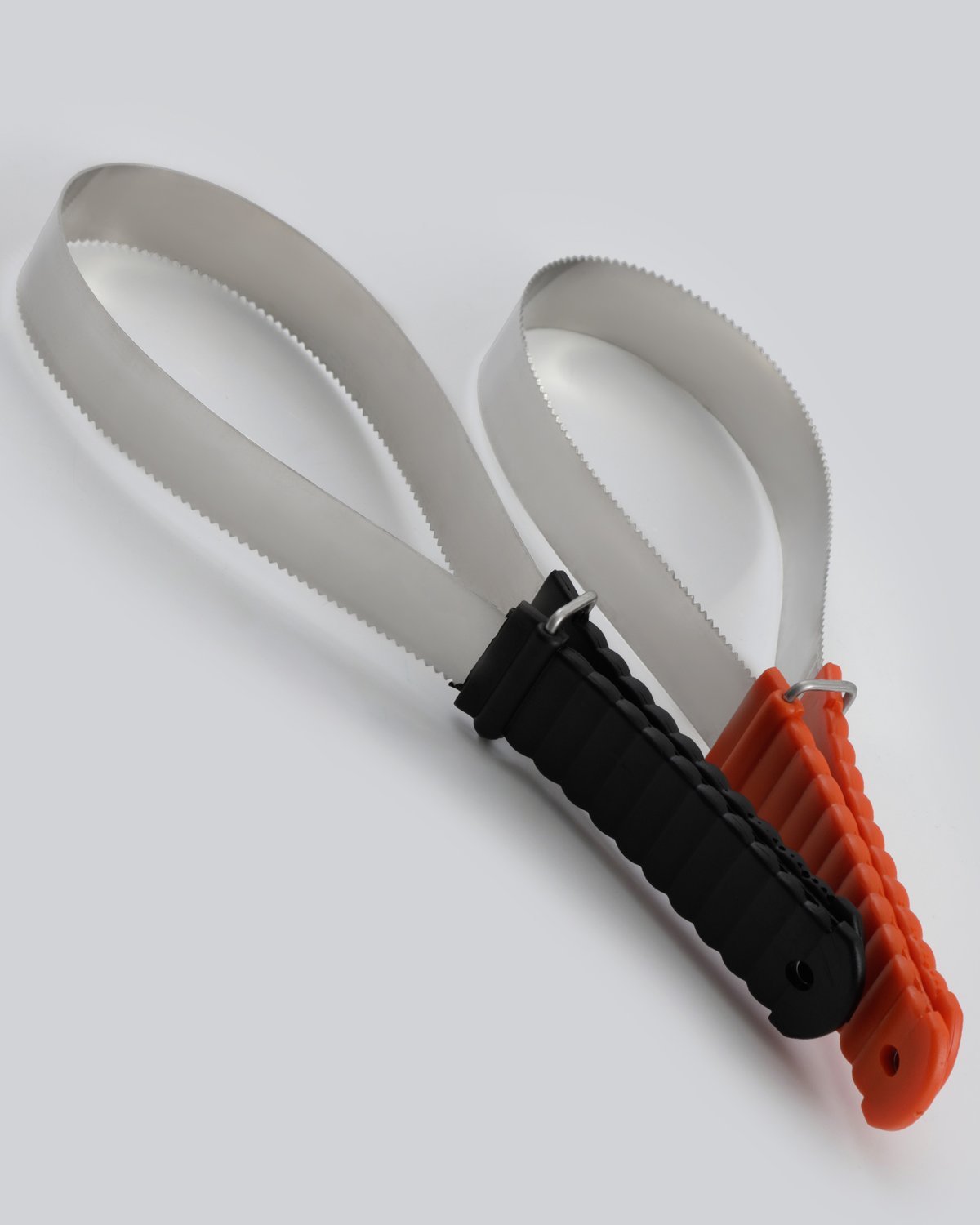 Horse Sweat Scraper & Shedding Tool - Flexi Metal Blade, Black & Orange Handles