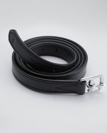 Premier Equine Florence Black Leather Stirrup Leathers - Equestrian Riding Equipment