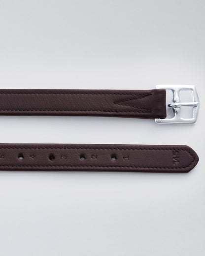 Premier Equine Florence Stirrup Leathers Brown: Premium leather, 1" width, stainless steel buckle. Equiflair.