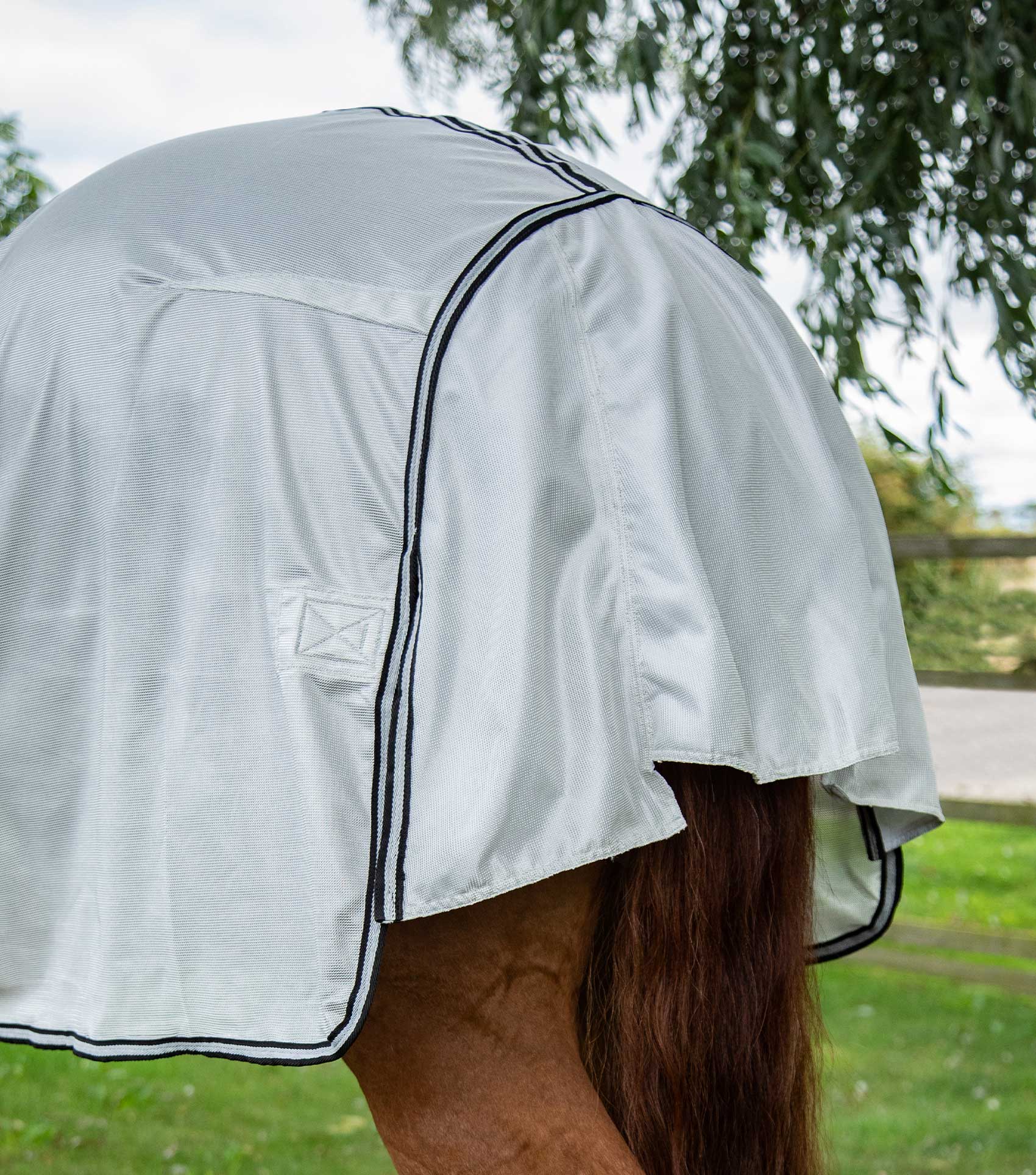 Premier Equine Silver Horse Fly Rug | Equiflair Bug Rug for Fly Protection