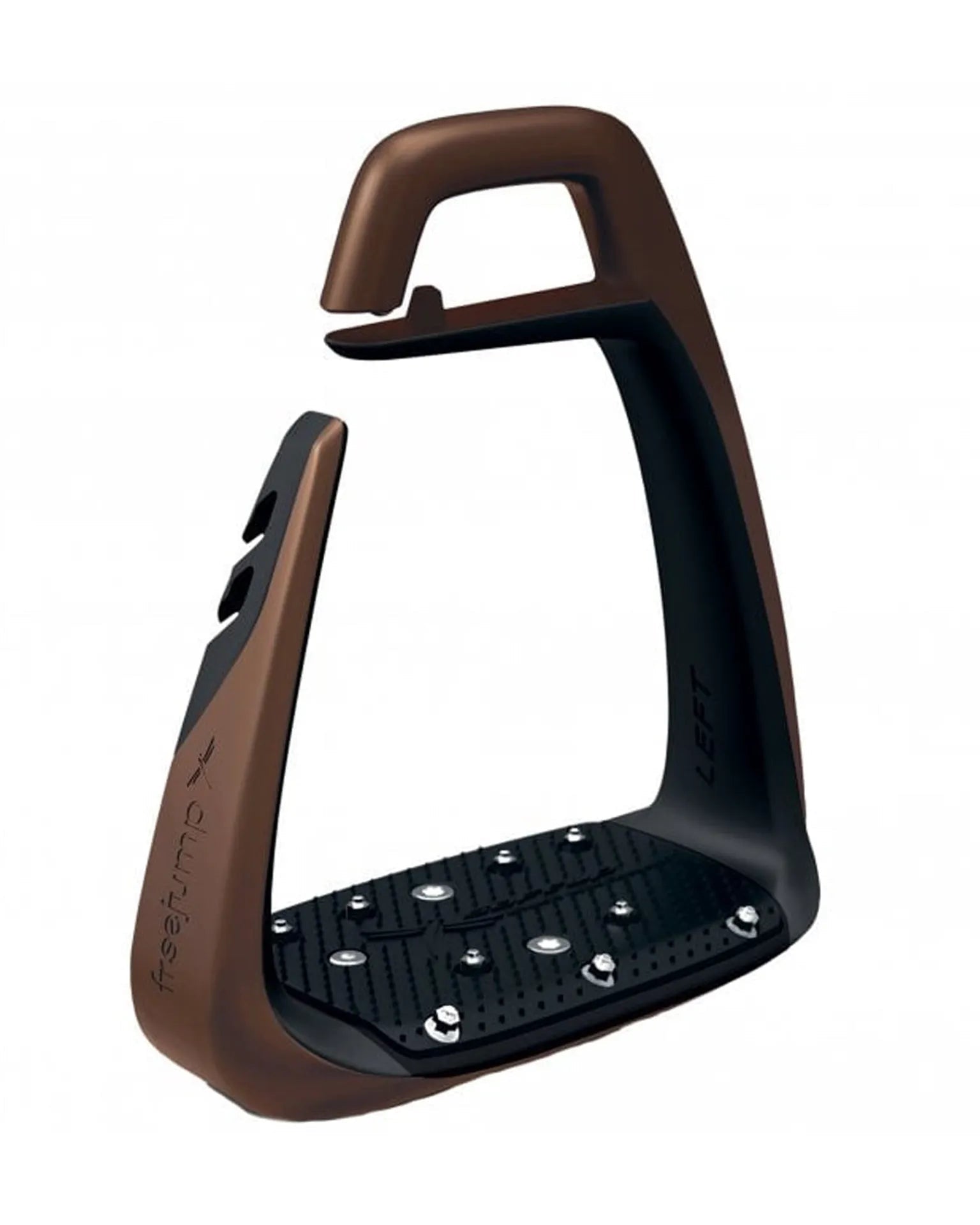 FREEJUMP SOFT UP CLASSIC Stirrups CHOCO/BLACK | Equestrian Safety Stirrups | Comfortable & High Performance