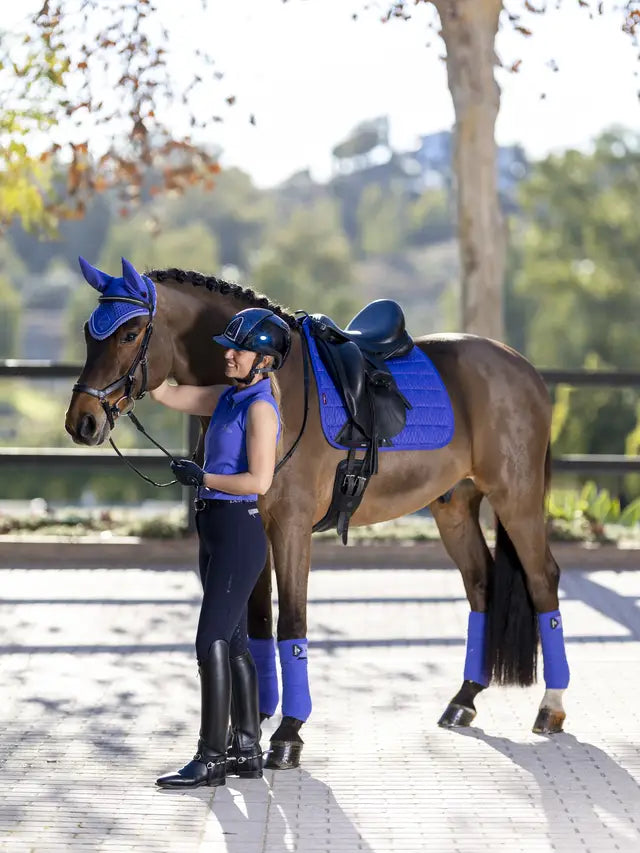 Lemieux Carbon Mesh Dressage Square Bluebell at Equiflair - Equestrian Horse Riding Pad