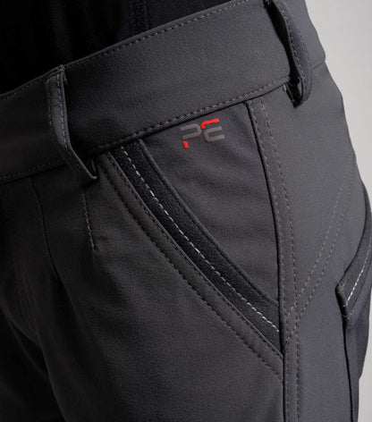 Premier Equine Gando Boys Gel Knee Riding Breeches Anthracite Grey