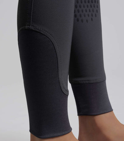 Premier Equine Gando Boys Gel Knee Riding Breeches - Anthracite Grey equestrian apparel.
