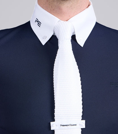 PREMIER EQUINE Giulio Men's Show Shirt - Navy, Equestrian Apparel